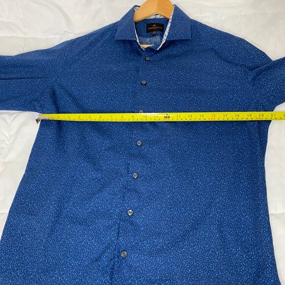 Simon Carter Blue Pattened Shirt - Picture 5 of 10